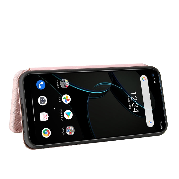 For ZTE Libero 5G Carbon Fiber Texture Horizontal Flip TPU + PC + PU Leather Case with Card Slot