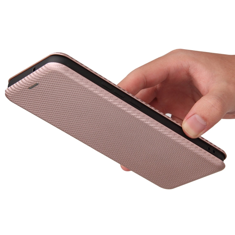 For ZTE Libero 5G Carbon Fiber Texture Horizontal Flip TPU + PC + PU Leather Case with Card Slot