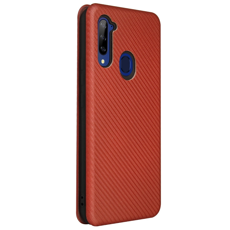 For ZTE Libero 5G Carbon Fiber Texture Horizontal Flip TPU + PC + PU Leather Case with Card Slot