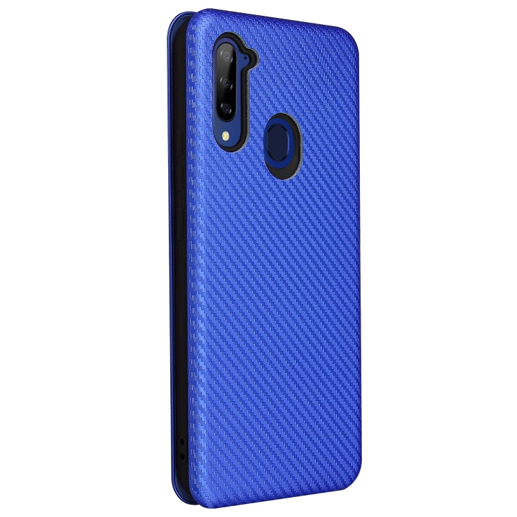 For ZTE Libero 5G Carbon Fiber Texture Horizontal Flip TPU + PC + PU Leather Case with Card Slot