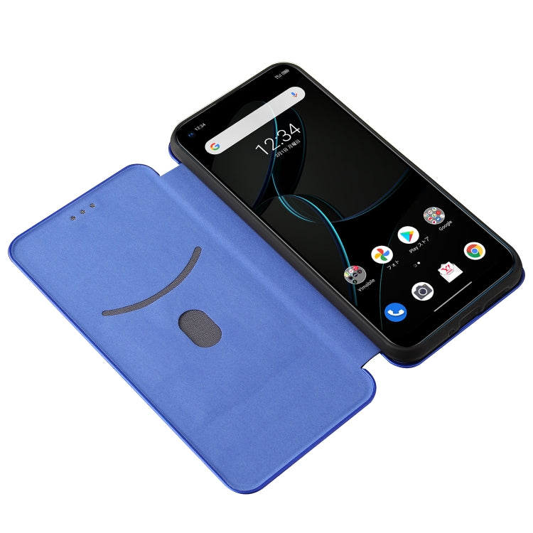 For ZTE Libero 5G Carbon Fiber Texture Horizontal Flip TPU + PC + PU Leather Case with Card Slot