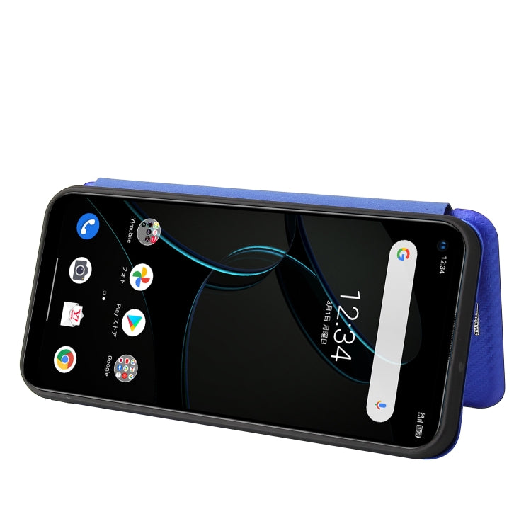 For ZTE Libero 5G Carbon Fiber Texture Horizontal Flip TPU + PC + PU Leather Case with Card Slot