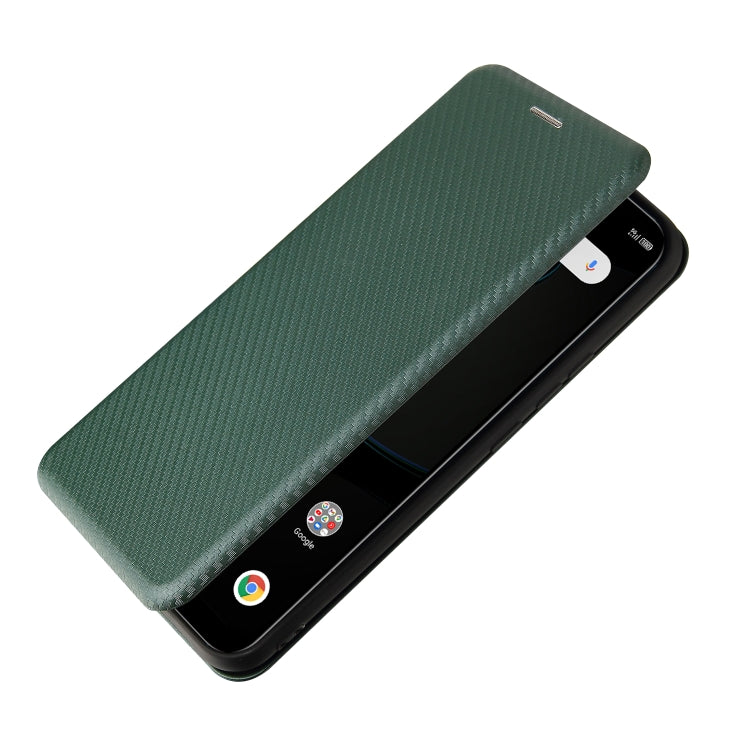 For ZTE Libero 5G Carbon Fiber Texture Horizontal Flip TPU + PC + PU Leather Case with Card Slot
