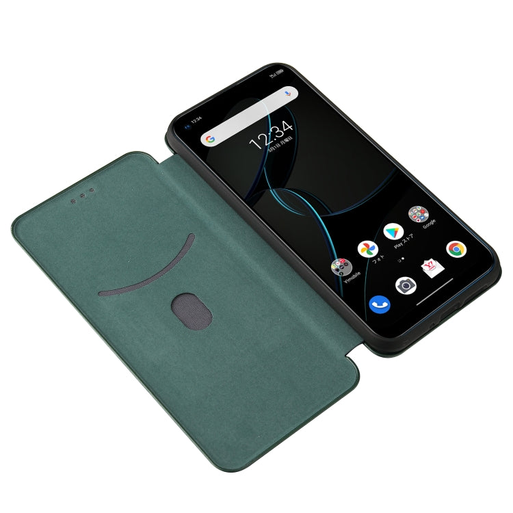 For ZTE Libero 5G Carbon Fiber Texture Horizontal Flip TPU + PC + PU Leather Case with Card Slot