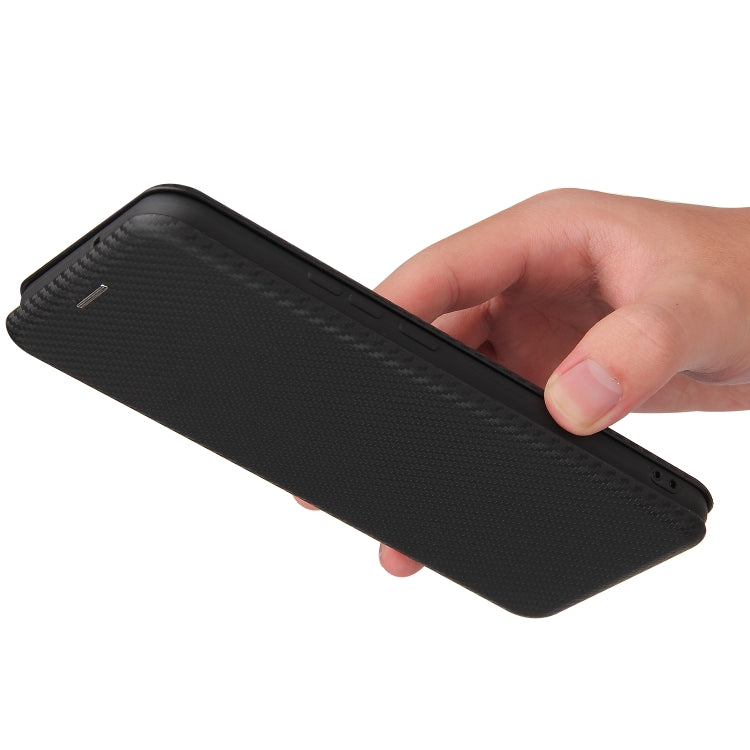 For ZTE Libero 5G Carbon Fiber Texture Horizontal Flip TPU + PC + PU Leather Case with Card Slot