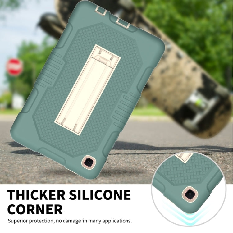 For Samsung Galaxy Tab A7 Lite T220 / T225 (2021) Contrast Color Robot Shockproof Silicone + PC Protective Case with Holder