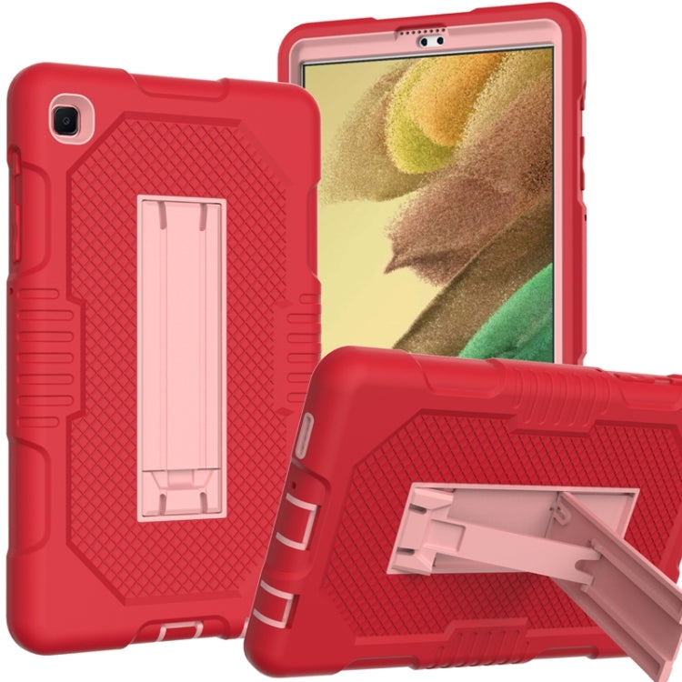 For Samsung Galaxy Tab A7 Lite T220 / T225 (2021) Contrast Color Robot Shockproof Silicone + PC Protective Case with Holder
