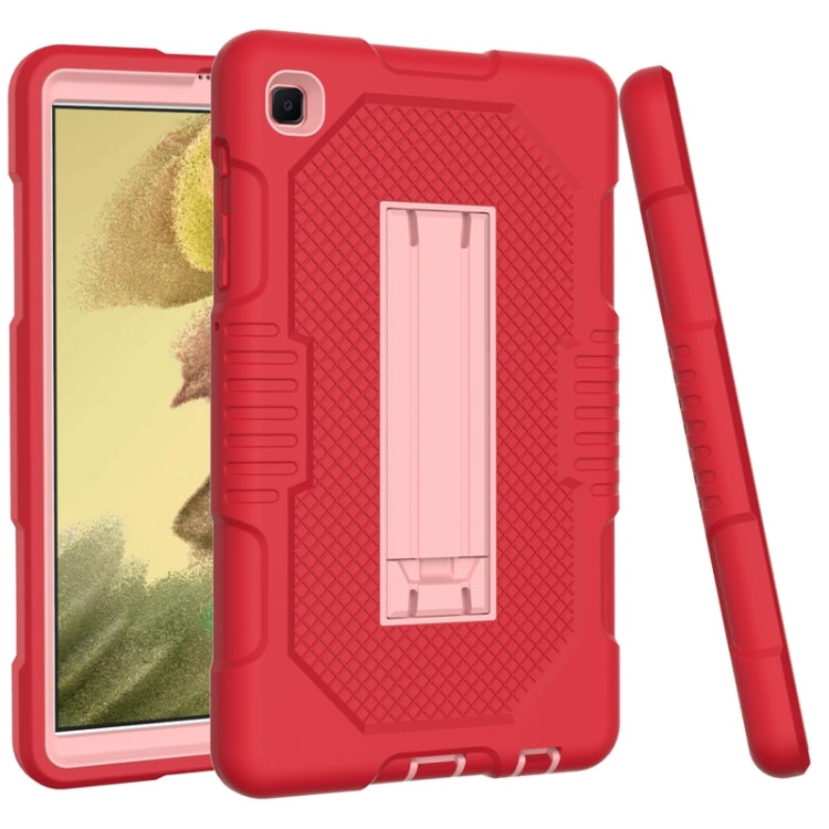 For Samsung Galaxy Tab A7 Lite T220 / T225 (2021) Contrast Color Robot Shockproof Silicone + PC Protective Case with Holder