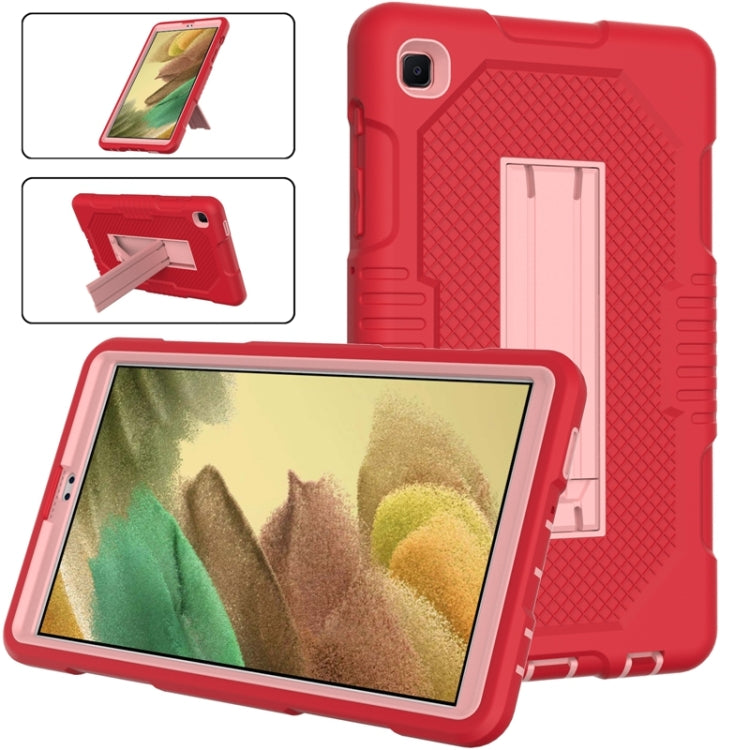 For Samsung Galaxy Tab A7 Lite T220 / T225 (2021) Contrast Color Robot Shockproof Silicone + PC Protective Case with Holder
