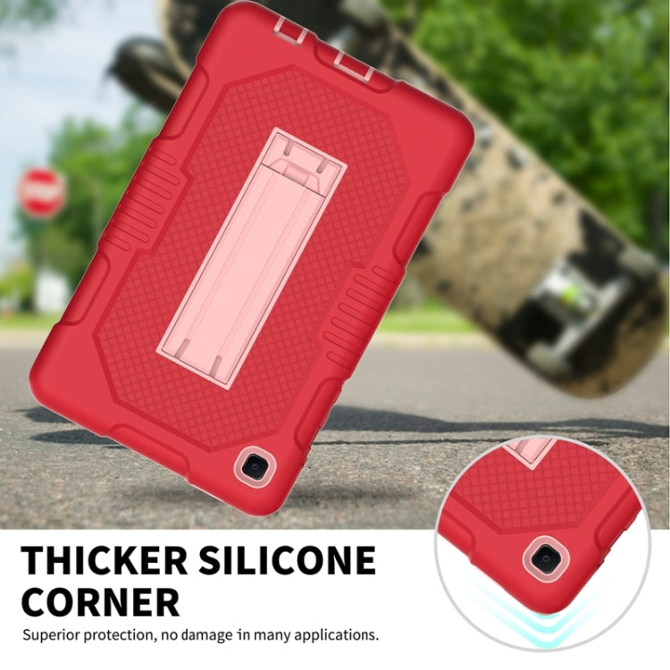 For Samsung Galaxy Tab A7 Lite T220 / T225 (2021) Contrast Color Robot Shockproof Silicone + PC Protective Case with Holder