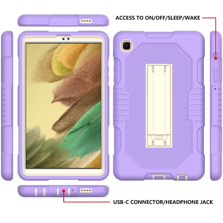 For Samsung Galaxy Tab A7 Lite T220 / T225 (2021) Contrast Color Robot Shockproof Silicone + PC Protective Case with Holder