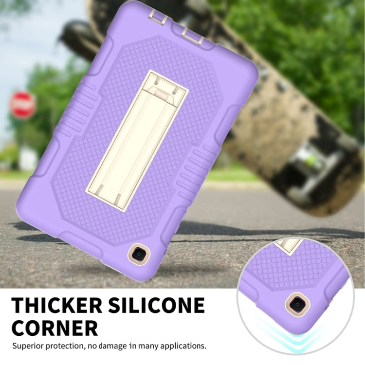 For Samsung Galaxy Tab A7 Lite T220 / T225 (2021) Contrast Color Robot Shockproof Silicone + PC Protective Case with Holder