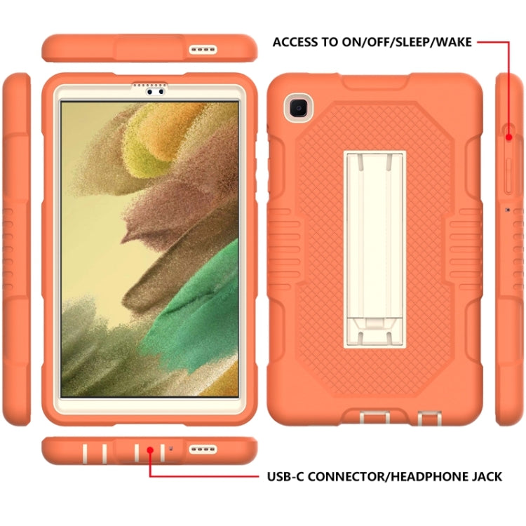 For Samsung Galaxy Tab A7 Lite T220 / T225 (2021) Contrast Color Robot Shockproof Silicone + PC Protective Case with Holder