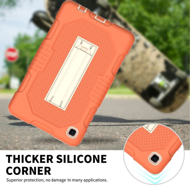 For Samsung Galaxy Tab A7 Lite T220 / T225 (2021) Contrast Color Robot Shockproof Silicone + PC Protective Case with Holder