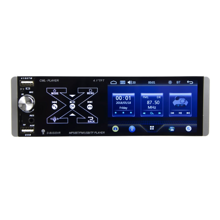 Q3262 4.1 inch Capacitive Screen Car Bluetooth MP5 Radio, Support U Disk / Hands-free Call with Remote Controler, Style:Standard