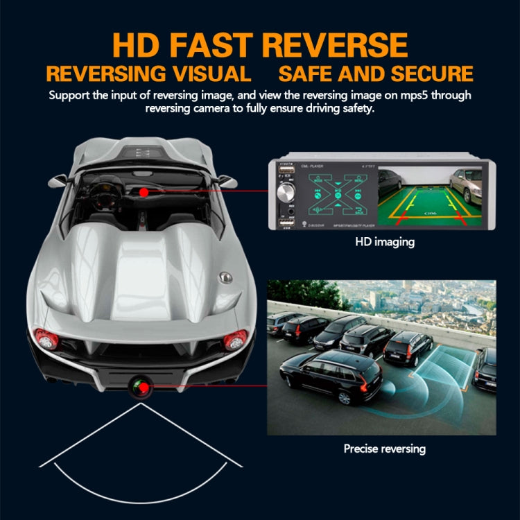 Q3262 4.1 inch Capacitive Screen Car Bluetooth MP5 Radio, Support U Disk / Hands-free Call with Remote Controler, Style:Standard + 4LEDs Light Camera