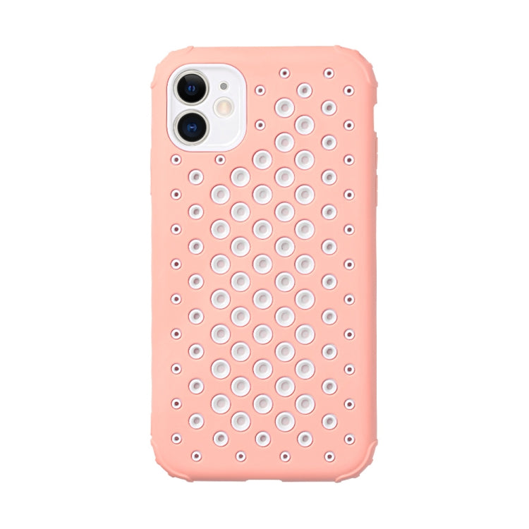 For iPhone 12 mini Candy Color Mesh Heat Dissipation TPU Protective Case