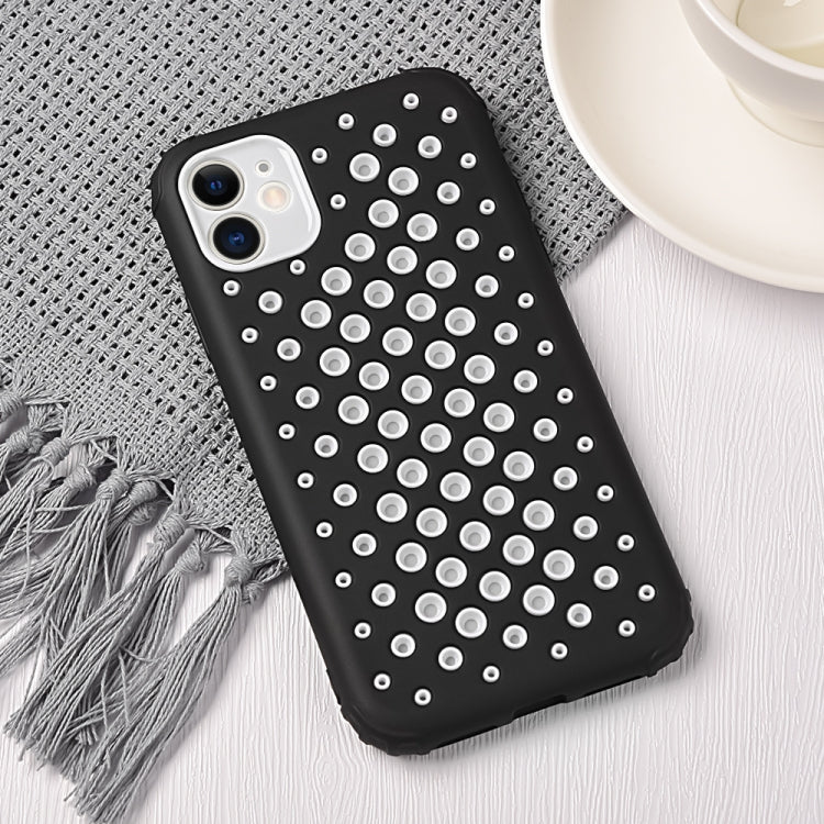 For iPhone 12 Candy Color Mesh Heat Dissipation TPU Protective Case