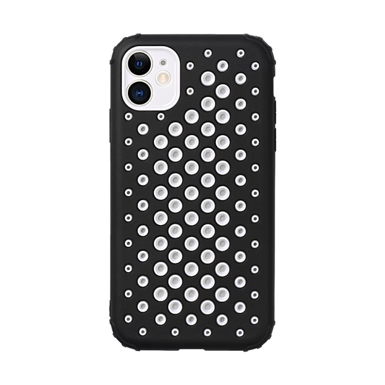 For iPhone 12 Pro Candy Color Mesh Heat Dissipation TPU Protective Case