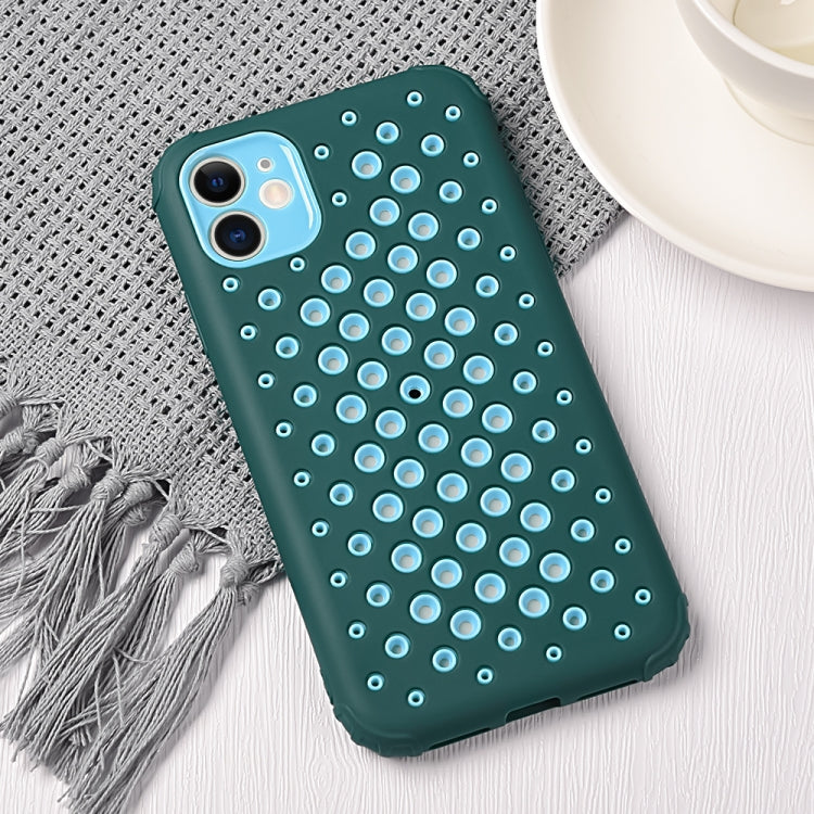 For iPhone 12 Pro Candy Color Mesh Heat Dissipation TPU Protective Case