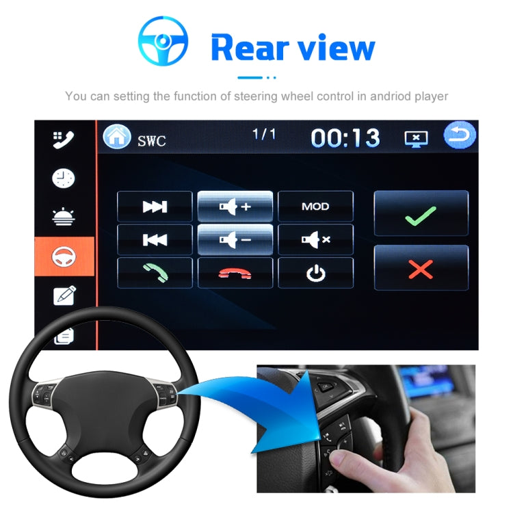 Q3414 6.95 inch Touch Capacitive Screen Car MP5 Player Support FM / Bluetooth with Remote Controler for Toyota Corolla, Style:Standard + 4LEDs Light Camera