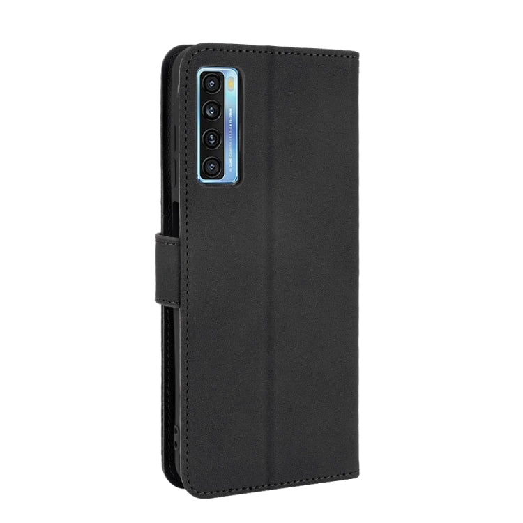 For TCL 20S Solid Color Skin Feel Magnetic Buckle Horizontal Flip Calf Texture PU Leather Case with Holder & Card Slots & Wallet