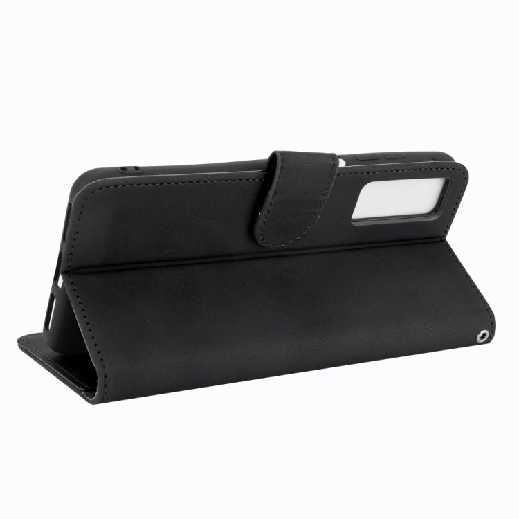 For TCL 20S Solid Color Skin Feel Magnetic Buckle Horizontal Flip Calf Texture PU Leather Case with Holder & Card Slots & Wallet