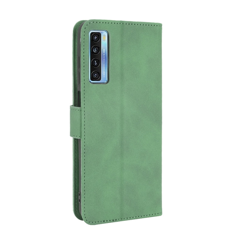 For TCL 20S Solid Color Skin Feel Magnetic Buckle Horizontal Flip Calf Texture PU Leather Case with Holder & Card Slots & Wallet