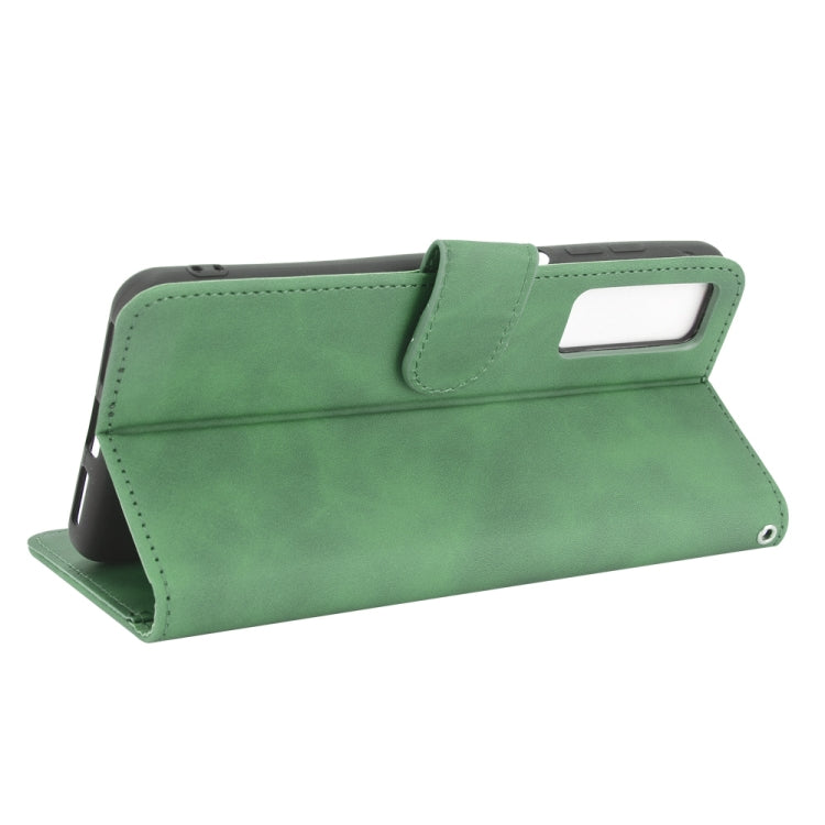 For TCL 20S Solid Color Skin Feel Magnetic Buckle Horizontal Flip Calf Texture PU Leather Case with Holder & Card Slots & Wallet