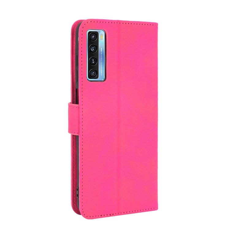 For TCL 20S Solid Color Skin Feel Magnetic Buckle Horizontal Flip Calf Texture PU Leather Case with Holder & Card Slots & Wallet