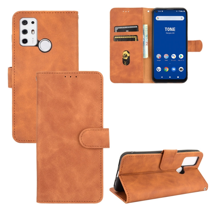 For Tone e21 Solid Color Skin Feel Magnetic Buckle Horizontal Flip Calf Texture PU Leather Case with Holder & Card Slots & Wallet