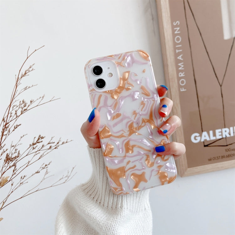 For iPhone 11 Pro Max Shell Texture IMD Half-coverage TPU Protective Case