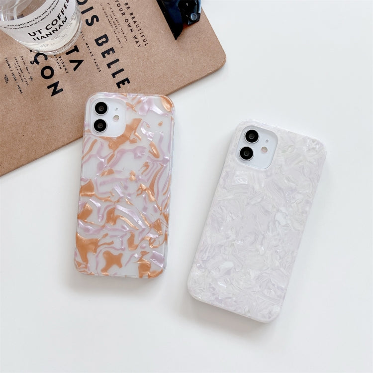 For iPhone 12 / 12 Pro Shell Texture IMD Half-coverage TPU Protective Case