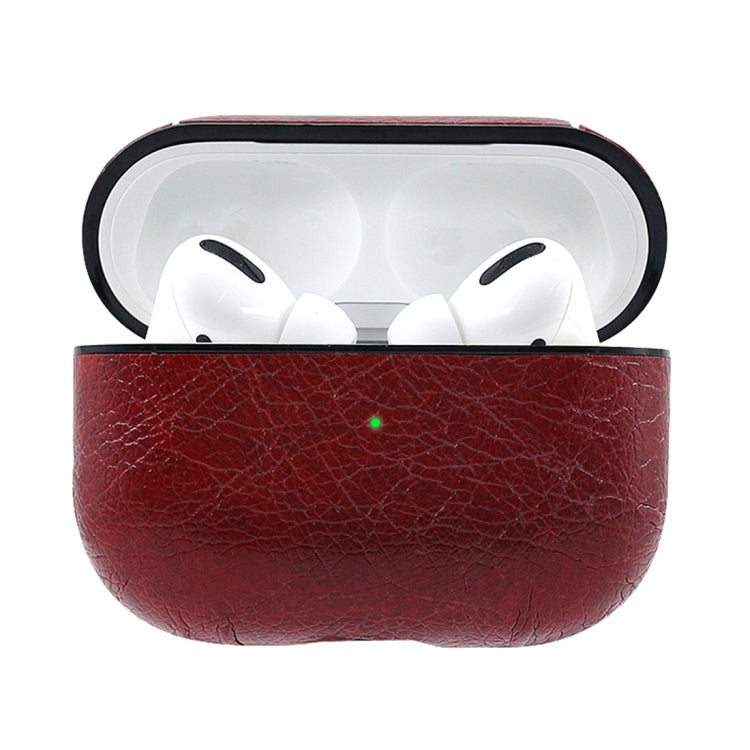 For Apple AirPods Pro Genuine Leather Wireless Earphone Protective Case