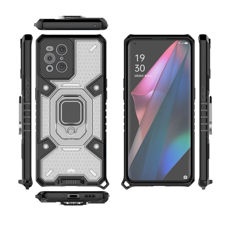 For OPPO Find X3 Space PC+TPU Ring Holder Protective Case
