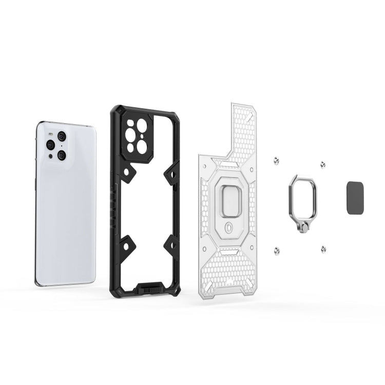 For OPPO Find X3 Space PC+TPU Ring Holder Protective Case