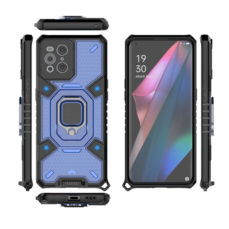 For OPPO Find X3 Space PC+TPU Ring Holder Protective Case