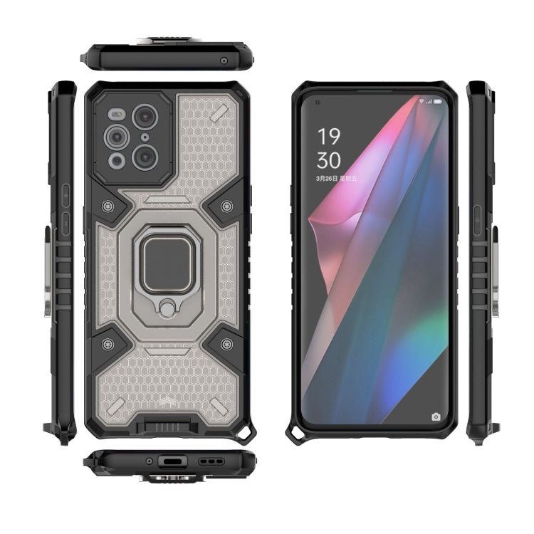 For OPPO Find X3 Space PC+TPU Ring Holder Protective Case