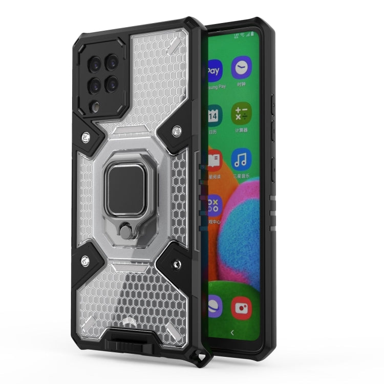 For Samsung Galaxy A42 5G Space PC+TPU Ring Holder Protective Case