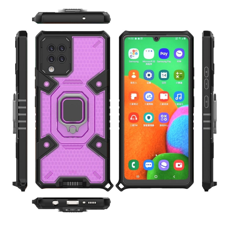 For Samsung Galaxy A42 5G Space PC+TPU Ring Holder Protective Case