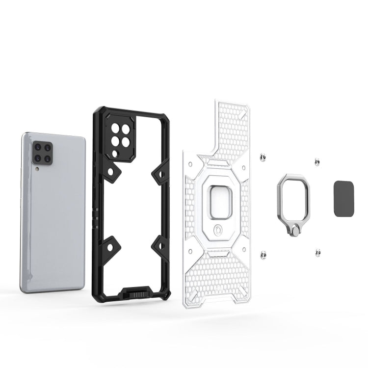 For Samsung Galaxy A42 5G Space PC+TPU Ring Holder Protective Case