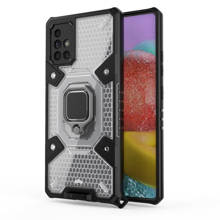 For Samsung Galaxy A71 5G Space PC+TPU Ring Holder Protective Case