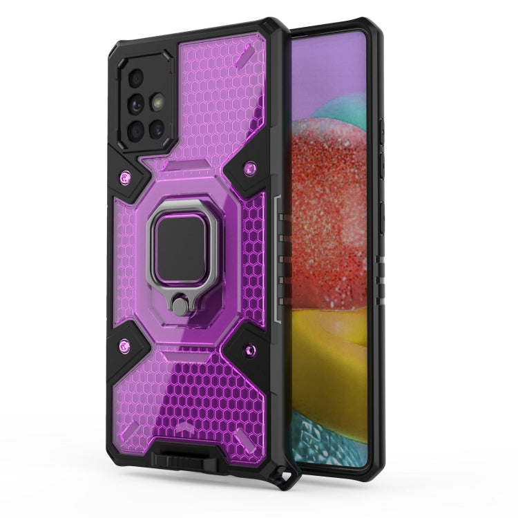 For Samsung Galaxy A71 5G Space PC+TPU Ring Holder Protective Case