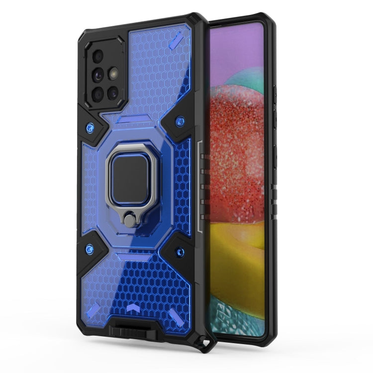 For Samsung Galaxy A71 5G Space PC+TPU Ring Holder Protective Case