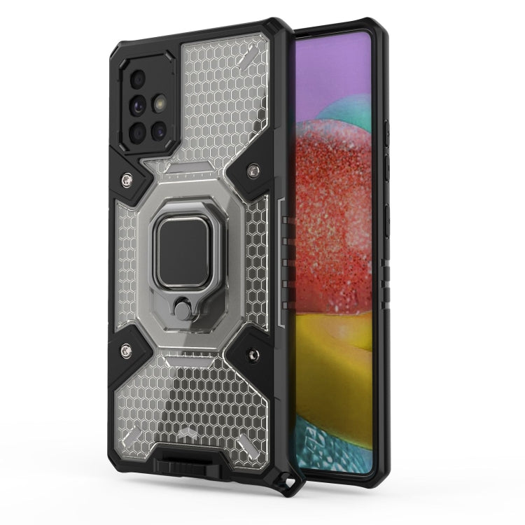 For Samsung Galaxy A71 5G Space PC+TPU Ring Holder Protective Case