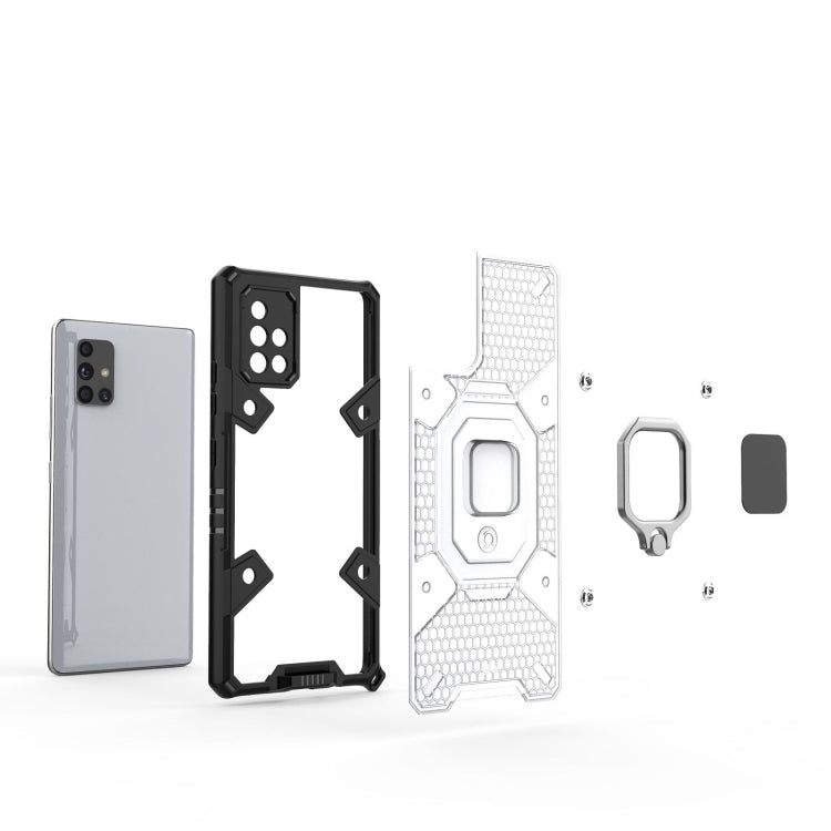 For Samsung Galaxy A71 5G Space PC+TPU Ring Holder Protective Case