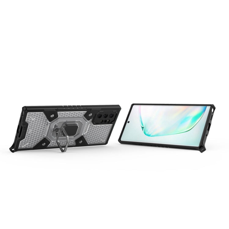 For Samsung Galaxy Note10+ Space PC+TPU Ring Holder Protective Case