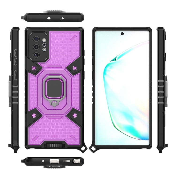 For Samsung Galaxy Note10+ Space PC+TPU Ring Holder Protective Case