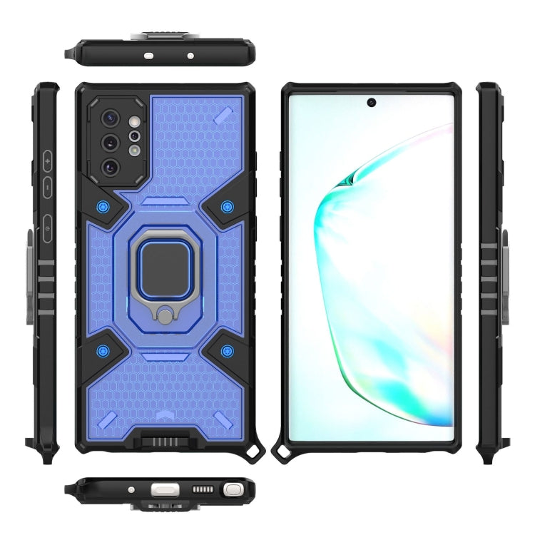 For Samsung Galaxy Note10+ Space PC+TPU Ring Holder Protective Case