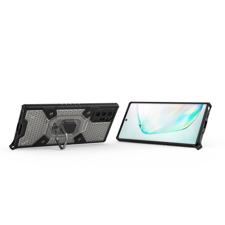 For Samsung Galaxy Note10+ Space PC+TPU Ring Holder Protective Case